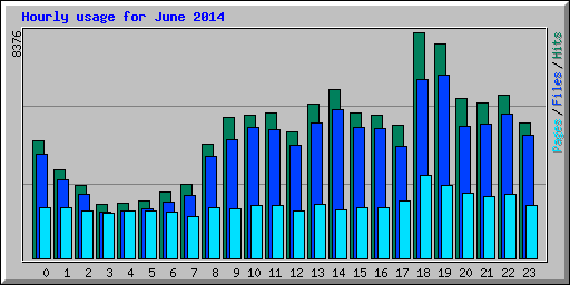 Hourly usage for June 2014