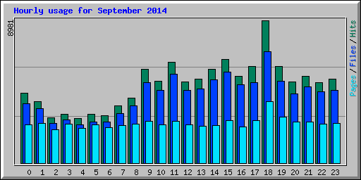 Hourly usage for September 2014