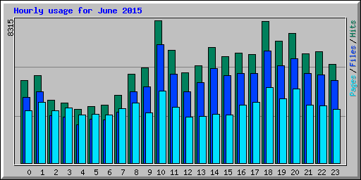 Hourly usage for June 2015