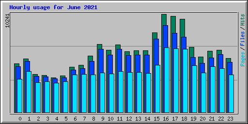 Hourly usage for June 2021